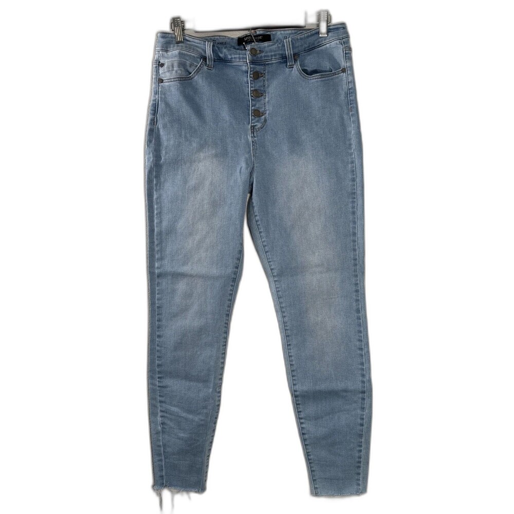 Liverpool Los Angeles High Rise Ankle Jeans Women’s 12 Light Wash Button Fly